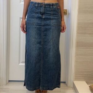 Vintage Union Bay Denim Maxi Skirt